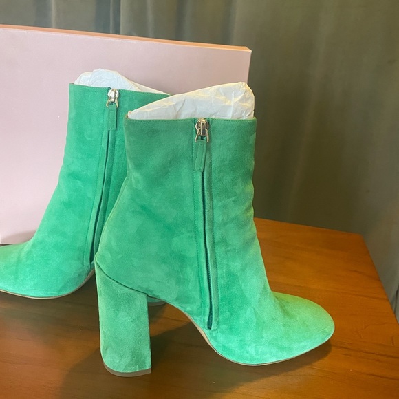 Mansur Gavriel Suede 95mm Ankle Boot - Verde - Picture 9 of 11